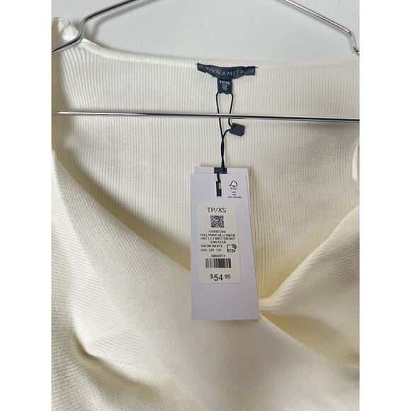 Dynamite Full Manche Longue pbt Ls Twist Front Sweater Size XS NWT - Picture 3 of 9
